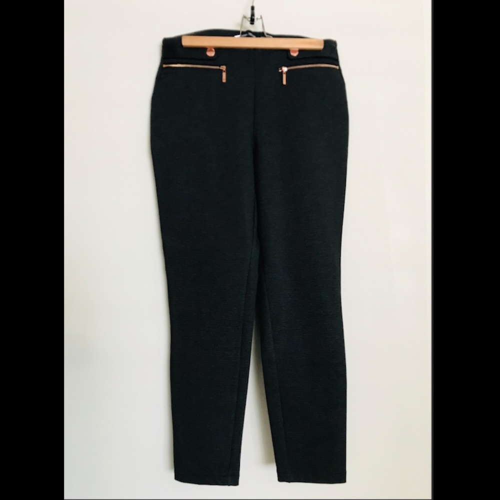 Black Ivanka Trump checker pattern pants